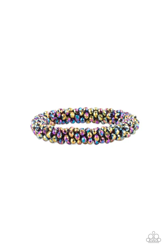 Paparazzi Accessories Bracelets Wake UP and Sparkle Multi Oil Spill Bead Stretchy Bracelet September 2021 Life of the Party Exclusive Paparazzi Accessories Bracelets Wake UP and Sparkle Multi Oil Spill Bead Stretchy Bracelet September 2021 Life of the Party Exclusive
