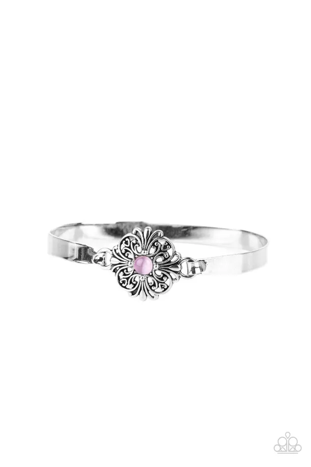 Paparazzi Accessories Bracelets Whimsically Welcoming Purple Cats Eye Stone Silver Filigree Hinged Bracelet Paparazzi Paparazzi Accessories Bracelets Whimsically Welcoming Purple Cats Eye Stone Silver Filigree Hinged Bracelet Paparazzi