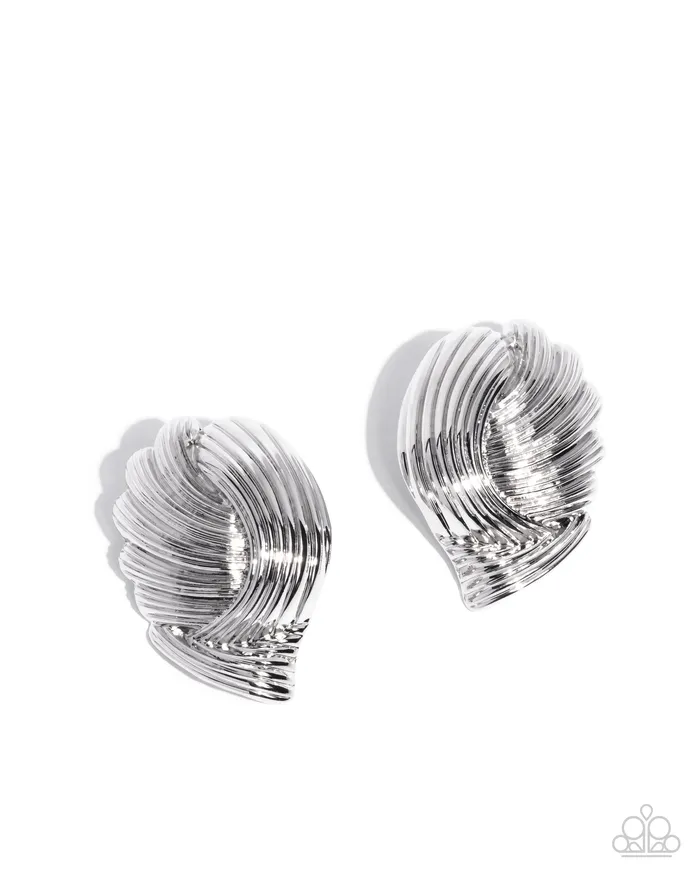 Paparazzi Accessories Earrings PREORDER Carnivale Confidence Silver Textured Post Earrings Paparazzi Paparazzi Accessories Earrings PREORDER Carnivale Confidence Silver Textured Post Earrings Paparazzi