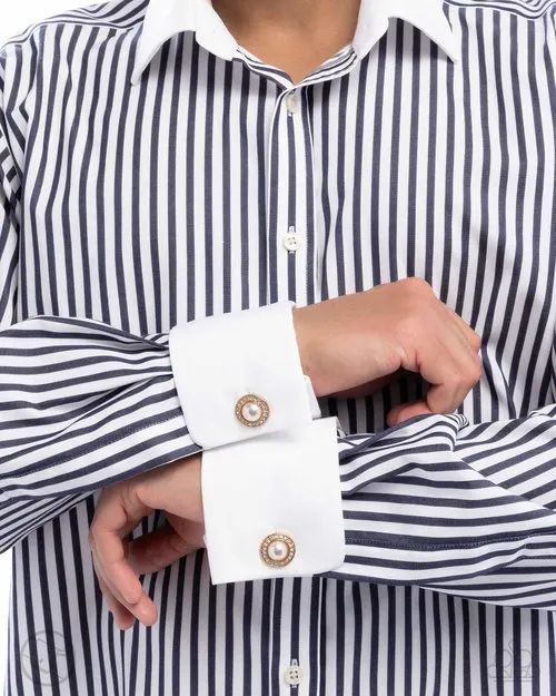Paparazzi Accessories Earrings Protective Pearls Gold White Pearl Cuff Links Paparazzi
