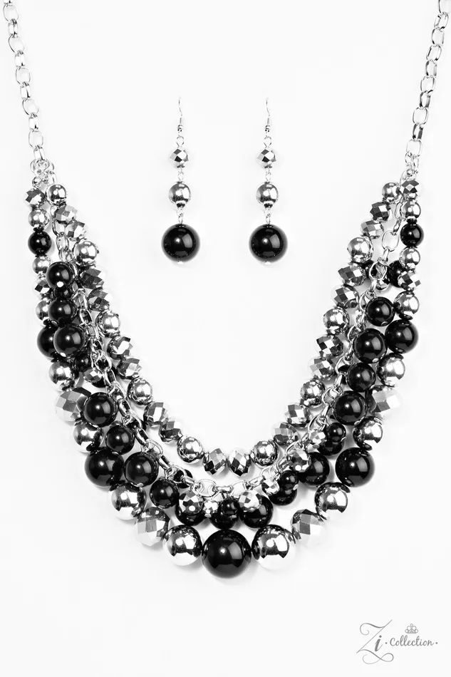 Paparazzi Accessories Necklaces Fame Zi Collection 2017 Paparazzi Hematite Silver and Black Beaded Statement Necklace Paparazzi Accessories Necklaces Fame Zi Collection 2017 Paparazzi Hematite Silver and Black Beaded Statement Necklace