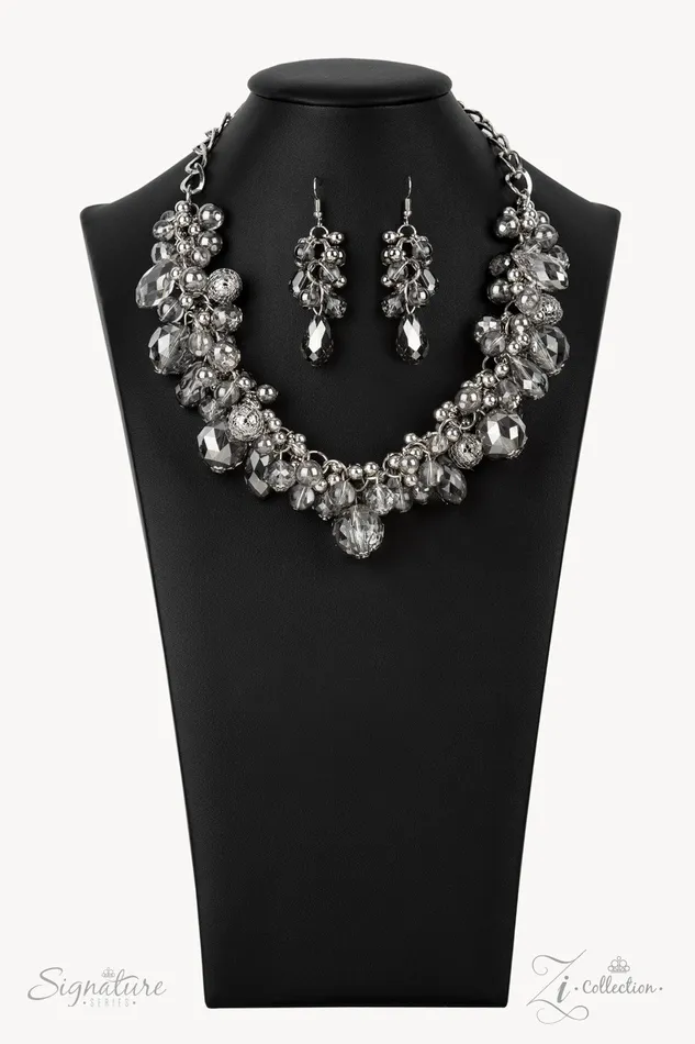 Paparazzi Accessories Necklaces The Tommie Silver Mesh Bead Smoky Crystal Premium Necklace Paparazzi 2021 Zi Collection Paparazzi Accessories Necklaces The Tommie Silver Mesh Bead Smoky Crystal Premium Necklace Paparazzi 2021 Zi Collection
