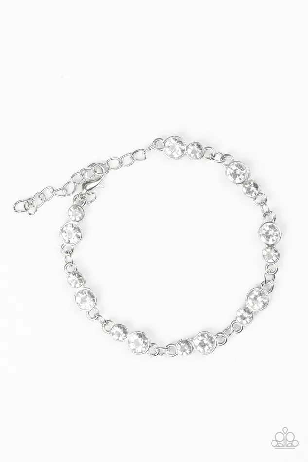 Paparazzi Accessories Twinkle Twinkle Little Starlet Paparazzi White Rhinestone Silver Bracelet Bracelets Paparazzi Accessories Twinkle Twinkle Little Starlet Paparazzi White Rhinestone Silver Bracelet Bracelets