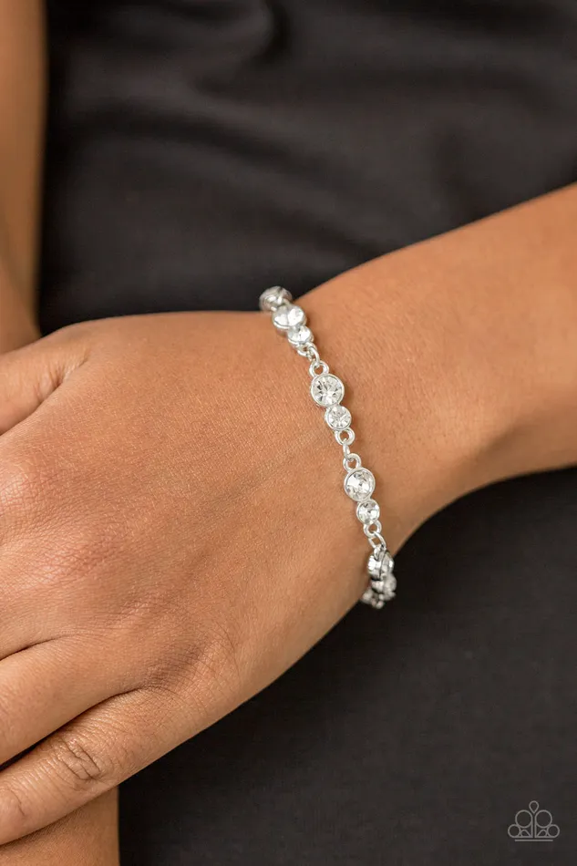 Paparazzi Accessories Twinkle Twinkle Little Starlet Paparazzi White Rhinestone Silver Bracelet Bracelets Paparazzi Accessories Twinkle Twinkle Little Starlet Paparazzi White Rhinestone Silver Bracelet Bracelets