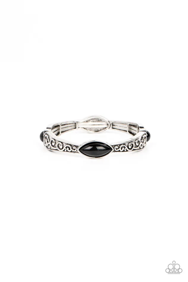 Paparazzi Accessories Veranda Variety Black Bead Silver Stretchy Bracelet Paparazzi Bracelets Paparazzi Accessories Veranda Variety Black Bead Silver Stretchy Bracelet Paparazzi Bracelets