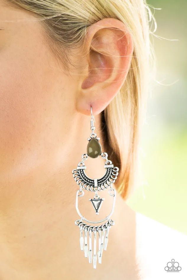Paparazzi Progressively Pioneer Green Olive Silver 2018 Convention Earring Pair Paparazzi Accessories Earrings Paparazzi Progressively Pioneer Green Olive Silver 2018 Convention Earring Pair Paparazzi Accessories Earrings