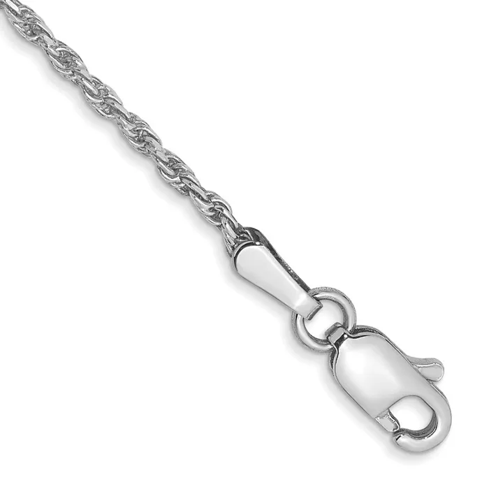 Qgold 10k White Gold 13 mm DC Machine Made Rope Bracelet 143 grams Bracelets Qgold 10k White Gold 13 mm DC Machine Made Rope Bracelet 143 grams Bracelets
