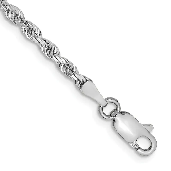 Qgold 10k White Gold 275 mm DC Quadruple Rope Bracelet 351 grams Bracelets Qgold 10k White Gold 275 mm DC Quadruple Rope Bracelet 351 grams Bracelets