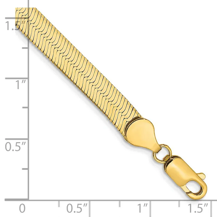 Qgold Bracelets 14k 55mm Silky Herringbone Chain Bracelet 572 grams Qgold Bracelets 14k 55mm Silky Herringbone Chain Bracelet 572 grams