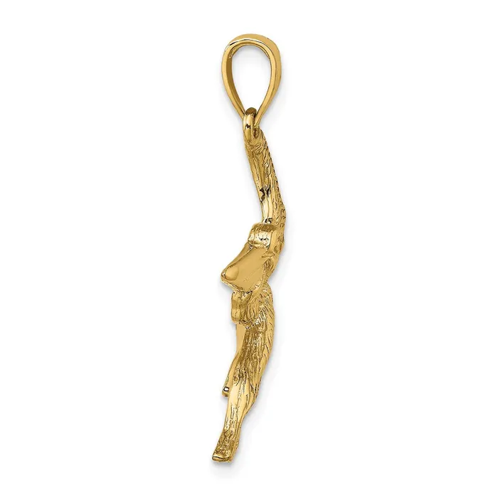 Qgold Charm Necklaces 14k Yellow Gold 242 mm Flying Pelican Charm 374 grams Qgold Charm Necklaces 14k Yellow Gold 242 mm Flying Pelican Charm 374 grams