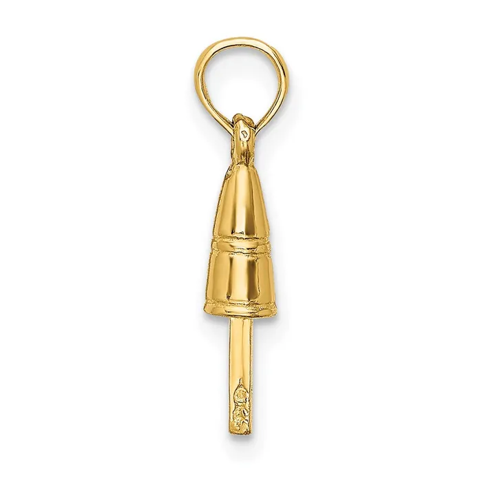 Qgold Charm Necklaces 14k Yellow Gold 345 mm 3D Buoy Charm 072 grams Qgold Charm Necklaces 14k Yellow Gold 345 mm 3D Buoy Charm 072 grams