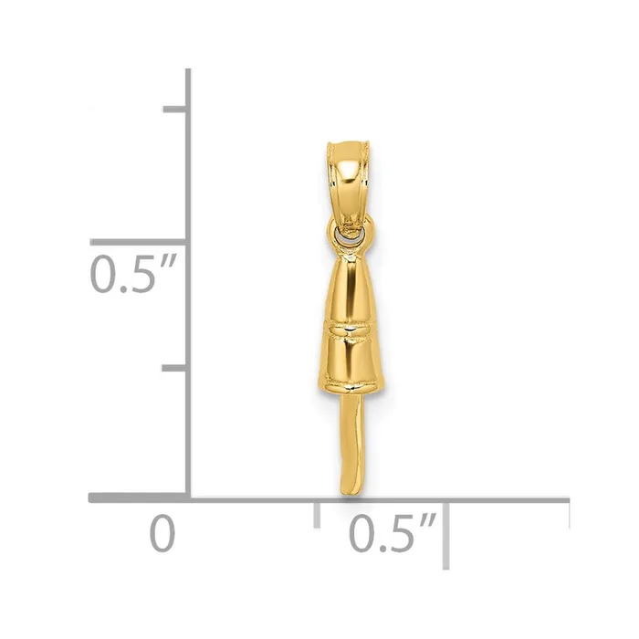 Qgold Charm Necklaces 14k Yellow Gold 345 mm 3D Buoy Charm 072 grams Qgold Charm Necklaces 14k Yellow Gold 345 mm 3D Buoy Charm 072 grams