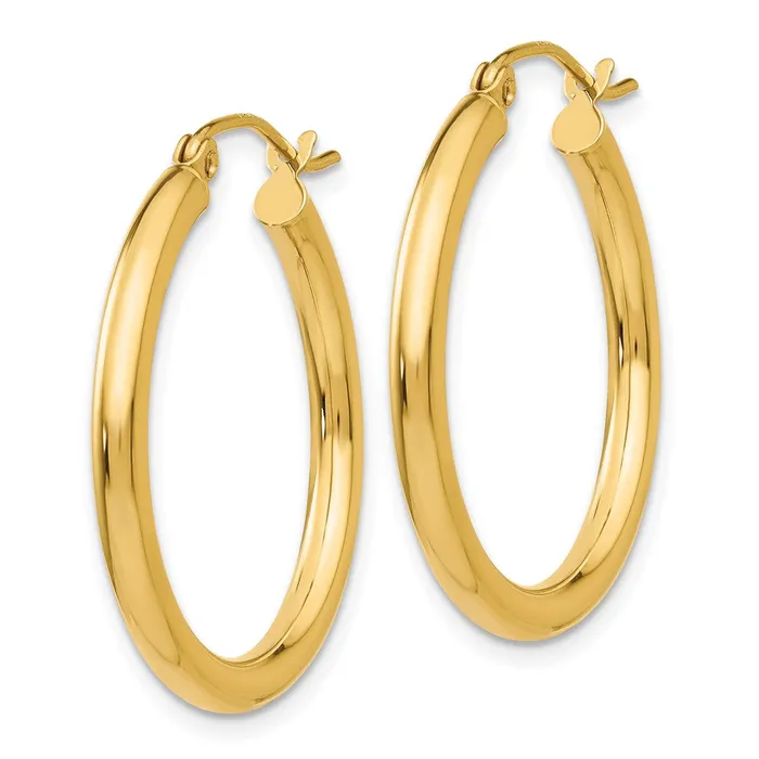 Qgold Earrings 14k Yellow Gold 255 mm Lightweight Tube Hoop Earrings 164 grams Qgold Earrings 14k Yellow Gold 255 mm Lightweight Tube Hoop Earrings 164 grams
