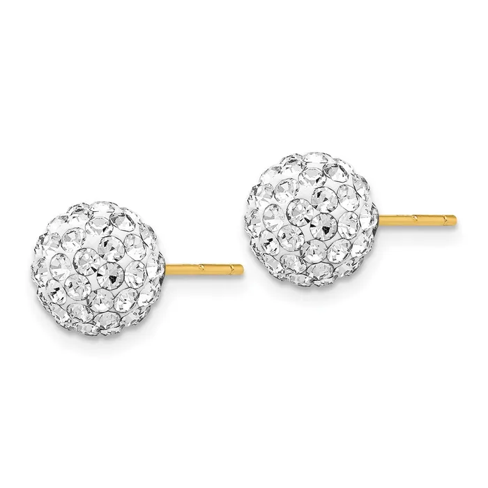 Qgold Earrings Crystal Ball Earrings