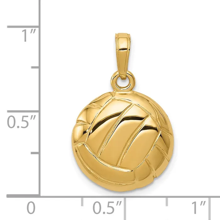 Qgold PreStyled Sets 14k Yellow Gold 15 mm Polished OpenBacked Volleyball Pendant 208 grams Qgold PreStyled Sets 14k Yellow Gold 15 mm Polished OpenBacked Volleyball Pendant 208 grams