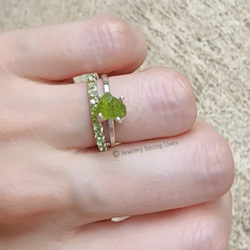 Rings JSL Raw Peridot Ring