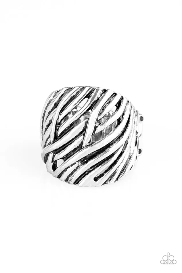 Rings Paparazzi Accessories Really Riveting Silver Bar Ring