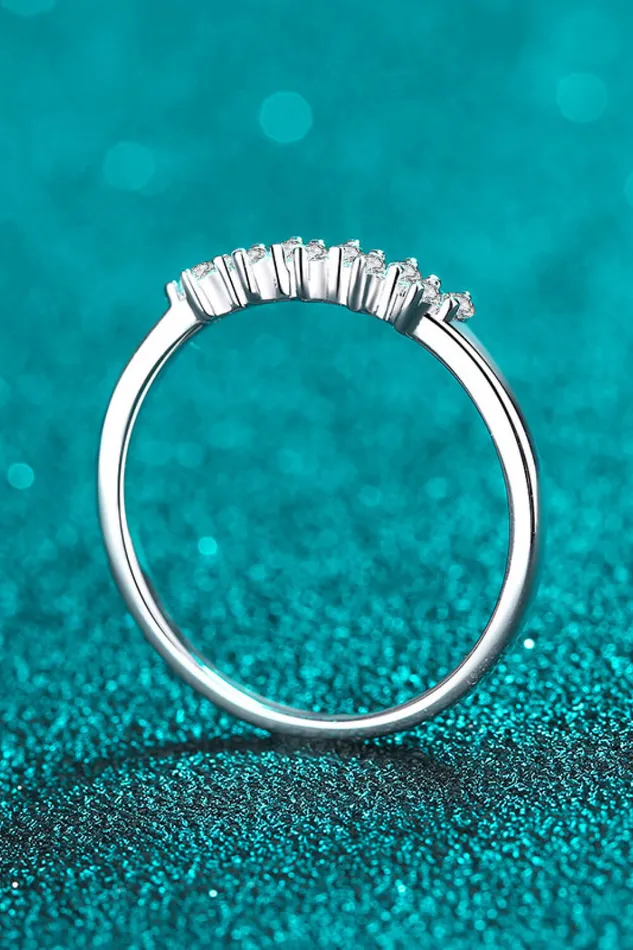 Rings Trendsi EyeCatching 925 Sterling Silver Moissanite Ring