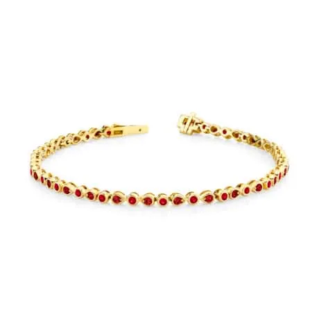 Ruby BezelSet Bracelet Stanton Color Bracelets