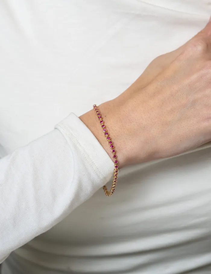 Ruby BezelSet Bracelet Stanton Color Bracelets