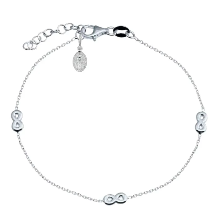 Silver Miraculous Medal Infinity Bracelet 7 05 Guadalupe Gifts Bracelets