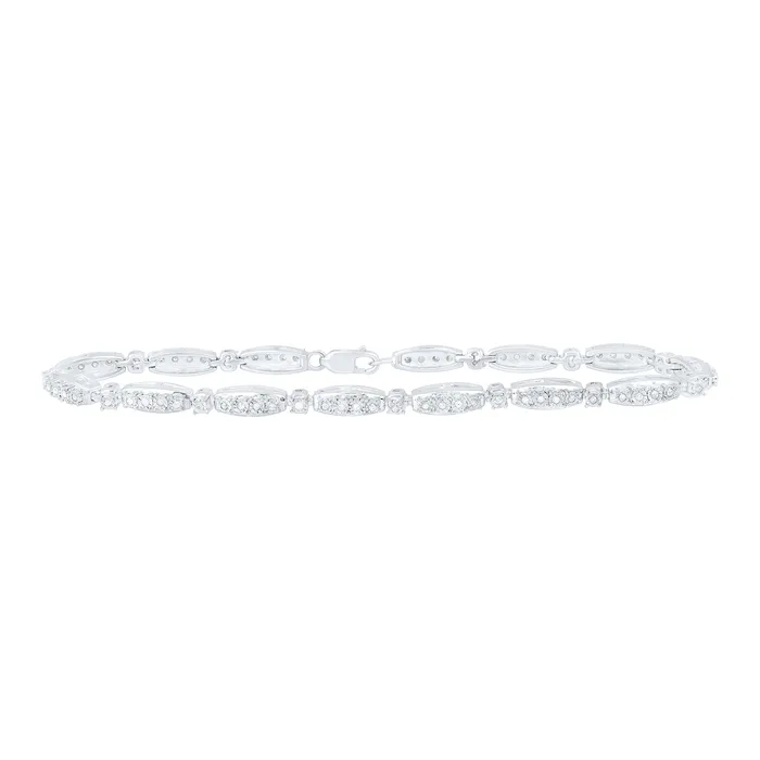 Sterling Silver 13CtwDia P3 Gift Bracelet7 Inch GND Bracelets