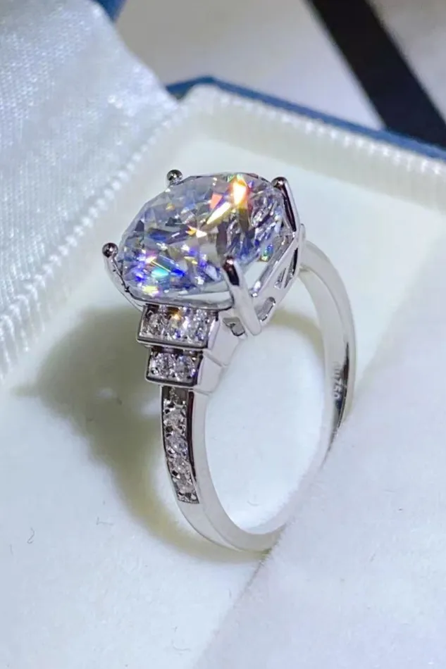Trendsi Rings 5 Carat Moissanite 925 Sterling Silver Ring
