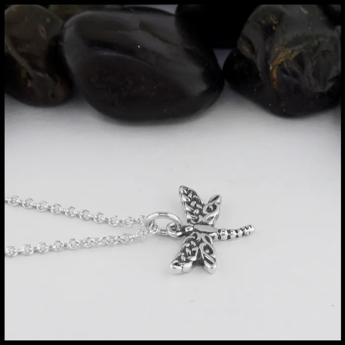Walker Metalsmiths Earrings Dainty Dragonfly Pendant and Earring Set