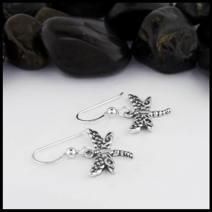 Walker Metalsmiths Earrings Dainty Dragonfly Pendant and Earring Set