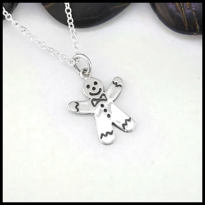 Walker Metalsmiths Gingerbread Pendant and Earring Set in Silver Earrings