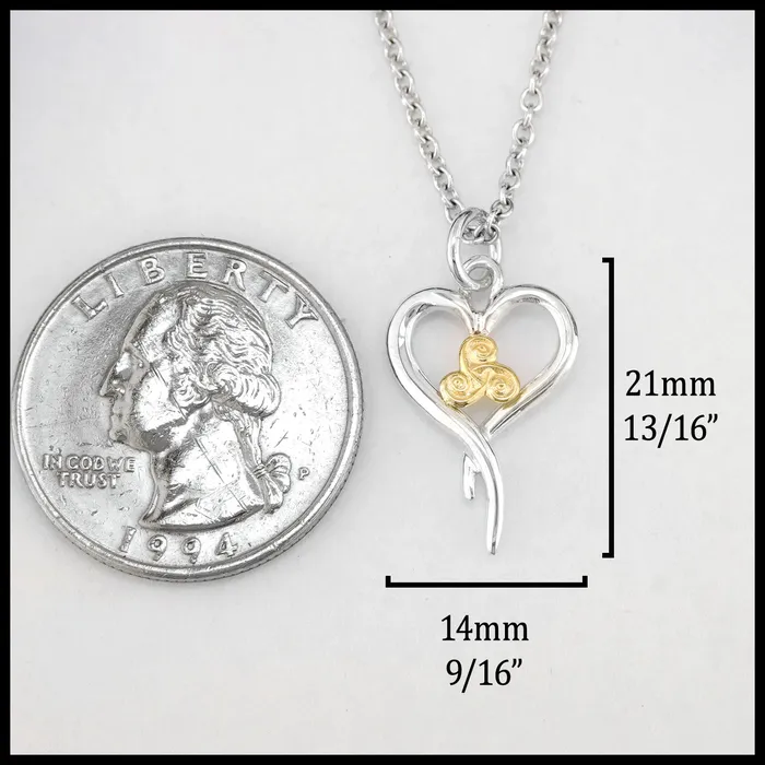 Walker Metalsmiths Necklaces Spiral Heart Pendant